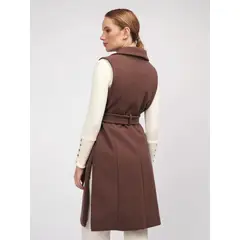 ISABELLA MERINO - CHALECO LARGO ROS PARA MUJER