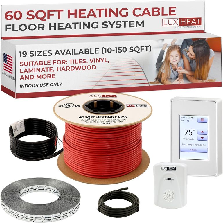 Kit Cable Calefacciaan Piso LuxHeat 60sqft 120V Elaactrico