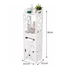 INSPIRA MARKET - Organizador Estante Multiusos Kawaii para Baño Dormitorio Blanco