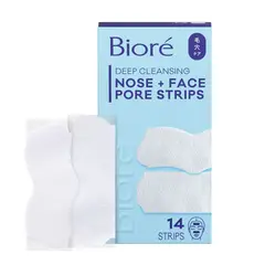 BIORE - Tiras Limpieza Profunda Poros Nariz y Cara 14 Unidades
