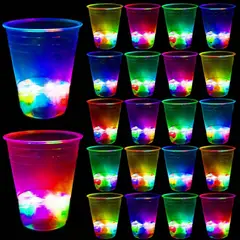 GENERICO - Vasos de Fiesta Luminosos LLKMDSS 16oz LED 40 unidades