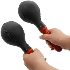 ABS - Maracas Ubblove par plaastico mango madera negro
