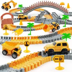 CARRERA - Set Pista Autos Construcciaan TGJH 220 Piezas para Niaaos