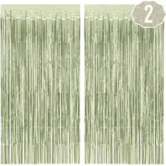XO - Cortina metalica Fetti 91x198cm Pack 2 Verde Salvia