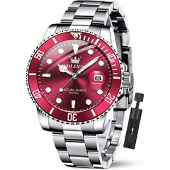 OLEVS - Reloj Hombre Acero 41mm Cuarzo Calendario