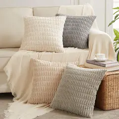 FANCY - Fundas Decorativas Homi 4 Und 45x45 cm de Corduroy para Cojines