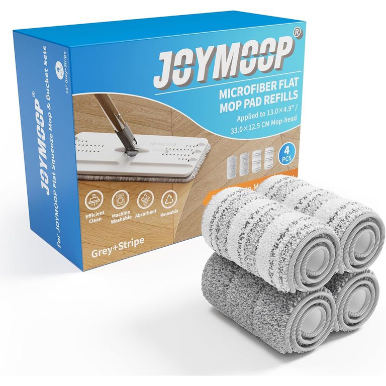 Pads Repuesto Mopa Microfibra JOYMOOP 33x12 cm 4 Unidades