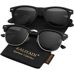 SOL - Anteojos de KALIYADI NBS270 Polarizado SemiRimless Unisex