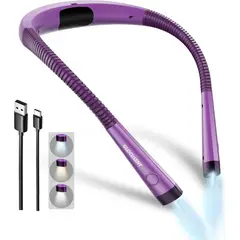 GENERICO - Luz de Cuello Glocusent USB C 3 Colores 6 Niveles