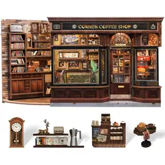 CORNER - Kit Book Nook CUTEBEE Coffee Shop madera 3D CWGB402