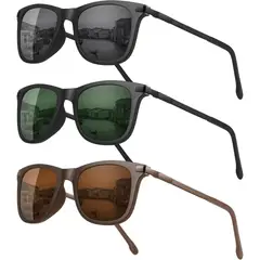 SOL - Gafas de Meetsun Polarizados Hombre Cuadrado Retro