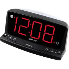 SHARP - Reloj Despertador Digital 1.8 LED Rojo Luz Noche