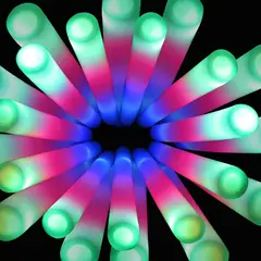 FOAM - Bastones LED SHQDD 100un 3Colores Flash 8h