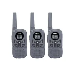 ONN - Walkie Pack 3 22 Canales FRS 23 mi Linterna 1000mAh