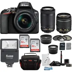 Nikon - Camara D3500 DSLR 24.2MP 1855mm 70300mm Negra