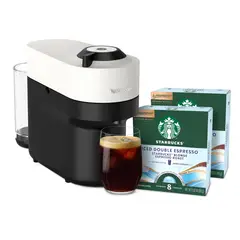 NESPRESSO - Cafetera Vertuo Pop 560ml con 2x8 Starbucks