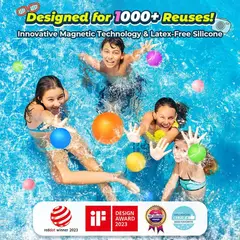 GENERICO - Globos Agua Reutilizables Smirodi 12PCS Silicona Magnetico