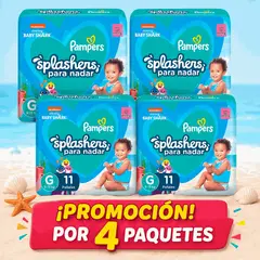 PAMPERS - PANAL SPLASHERS PAQUETE X 11 UNIDADES TALLA G PROMO X 4 PAQUETES