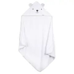 GERBER - Toalla con Capucha para Bebaa Blanca Talla aanica Oso