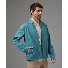 Mbo - Casaca Algodón Tafeta Cuello Removible Acero