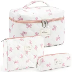 FLORES - Neceser UUYUUY Acolchado Algodon 3PCS Lazo