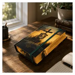 OEM - Biblia Reina Valera 1960 - Letra Grande León Victoria Tapa Dura con Liga