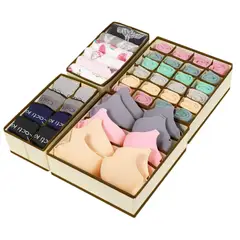 HYGGE - Juego De 4 Organizadores De Ropa Interior Plegable