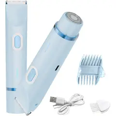 AL - Depiladora Elactrica 2en1 USBC Resistente Agua Doble Cabezal