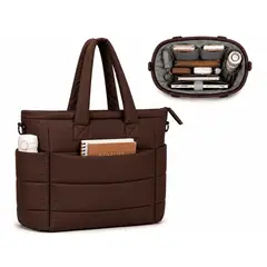 GENERICO - BOLSO PUFFER PORTALAPTOP, TOTE BAGS UNIVERSITARIO, EJECUTIVO Y VIAJE