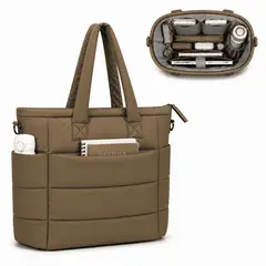 GENERICO - BOLSO PUFFER PORTALAPTOP, TOTE BAGS UNIVERSITARIO, EJECUTIVO Y VIAJE