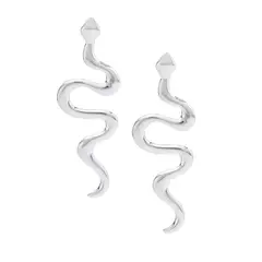 CLAUDIA NAVARRO - ARETE LARGO COBRA SILVER -