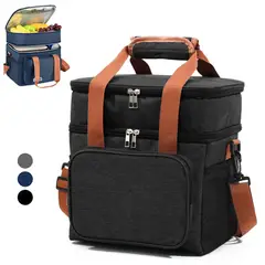 KELLER - Lonchera Térmica Doble Compartimento Impermeable con Correa Ajustable Aleatorio YG4