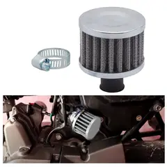 JET - Filtro De Aire Para Motocicleta Alto Flujo 6Cm Silver