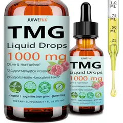 GENERICO - Betaina Trimetilglicina TMG Supplements - 1000 mg líquido, betaína TMG pura (trimetilglicina)