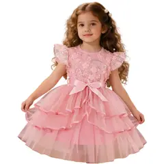 GENERICO - Vestido para niñas, color Melon
