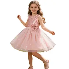 GENERICO - Vestido para niñas, color Melon