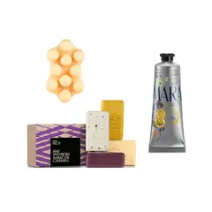 Natura - 1 caja de Jabones en barra y crema para manos y jabon masajeador EKOS