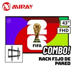 MIRAY - TELEVISOR 43 SMART TV GOOGLE TV FHD LED - MS43-E2000GBT + RACK FIJO