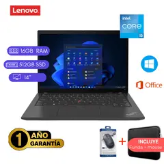 LENOVO - LAPTOP REACONDICIONADA T14 CORE I5 12VA/ 16GB RAM/ 512 SSD/ 14" NEGRO
