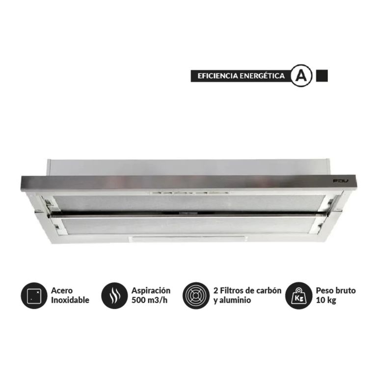 Campana Extractora Slider 3.0 Urban 90 Inox