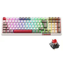 THUNDEROBOT - Teclado Mecanico Gamer K98 Rojo Switches Outemu Rojos
