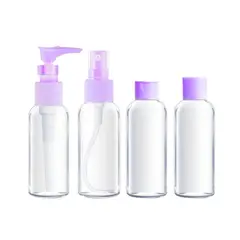 HYGGE - Set de 4 Frascos Pulverizador Contenedor de Aseo para Viaje
