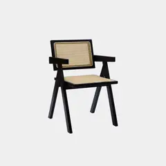 NIHM - SILLA COMEDOR SANDAMA DM MADERA & RATTAN BLACK