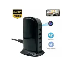 GENERICO - ​Estación De Carga Multipuerto Con Cámara Oculta Wifi En Vivo