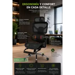 GENERICO - SILLA ERGONOMICA OXFORD PREMIUM NEGRO