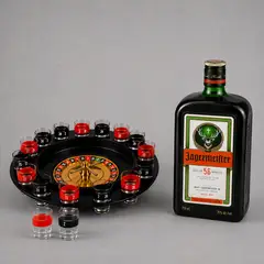 JAGERMEISTER - Pack Ruleta de Shots + Licor de Hierbas Jagger Jägermeister 700 ml