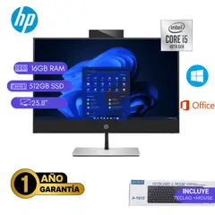 HP - AIO REACONDICIONADA PROONE 400 G6 CORE I5 10MA 16GB RAM 512GB SSD 23.8 NEGRO