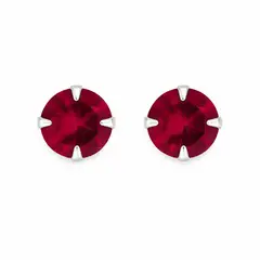 GENERICO - Aretes Punto de Luz con Cristales de Colores - Plata 950