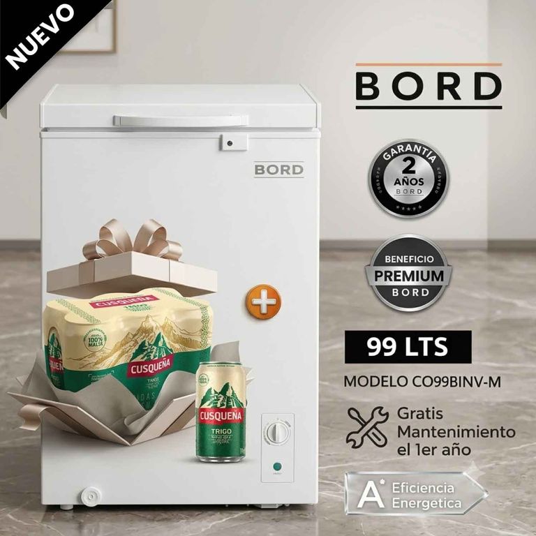 Congeladora 99LT Chest Freezer CO99BINV-M + Sixpack Cusqueña Trigo