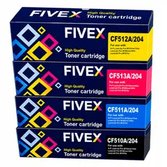 FIVEX - Kit de Tóner Compatible 204A CMYK para HP LaserJet Pro